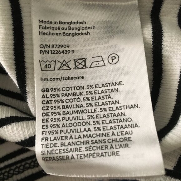 European H&M Black and White Striped Ribbed Tank Top - Picture 9 of 13